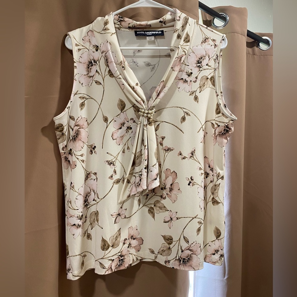⭐️KARL Lagerfeld ⭐️ designer blouse size large - Picture 6 of 16
